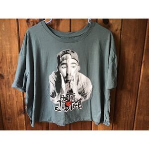 Chemistry Cropped T Shirt Size XL Poetic Justice Tupac Gray Short Sleeve Hip Hop